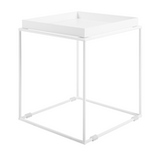 Stolik pomocniczy metalowy biały SAXON