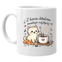 Z kocim kłakiem smakuje najlepiej - kubek na prezent