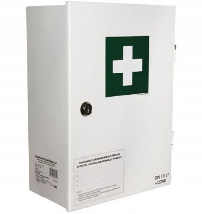 Stalowa apteczka ścienna 30 PK-MOT DIN 13157 PLUS na Arena.pl