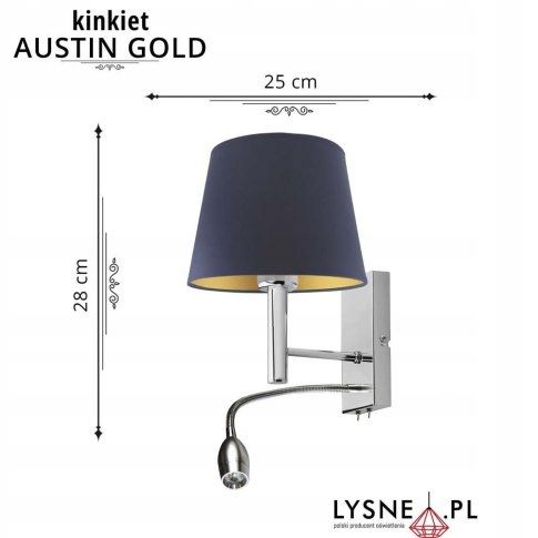 Kinkiet ścienny AUSTIN GOLD z panelem LED na Arena.pl