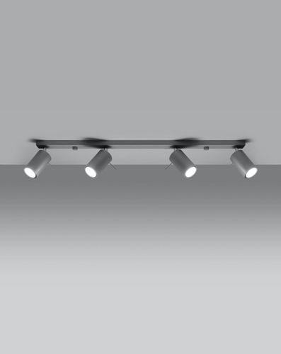 Spot LAMPA sufitowa Ring SL.0453 Sollux metalowa OPRAWA reflektorowa LISTWA regulowane tuby szare na Arena.pl