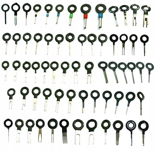 KLUCZE WYJMAKI DO DEMONTAŻU KONEKTORÓW SAMOCHODOWYCH PINÓW ZESTAW 66 AG363E na Arena.pl