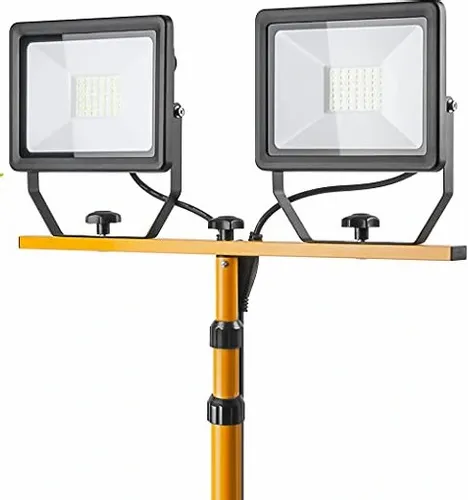 Halogen LED Statyw Budowlany Roboczy Naświetlacz 100W Z Długim Przewodem 5m na Arena.pl