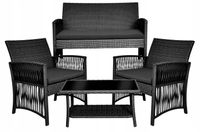 ZESTAW MEBLI OGRODOWYCH TECHNORATTAN SOFA FOTELE STOLIK MEBLE OGRODOWE