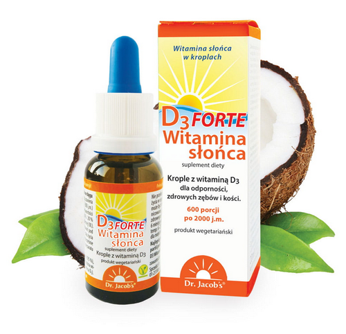 Witamina D3 FORTE krople 20ml płynie DR JACOBS na Arena.pl