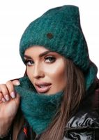 Damski Komplet Czapka i Komin Szalik Woolk Marina