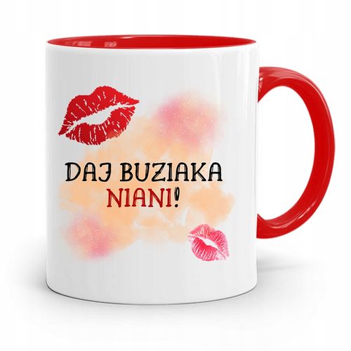 Dla Niani Opiekunki Kubek Czerwony Na Prezent Z Nadrukiem Ze Zdjęciem na Arena.pl