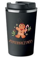 KUBEK TERMICZNY Premium czarny prezent świąteczny POPIERNICZYMY KT_472_cz