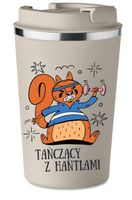 KUBEK TERMICZNY Premium beżowy WIEWIÓRKA siłownia treningowy fit KT_483_b