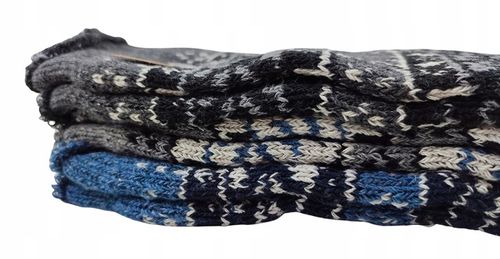 SKARPETY MĘSKIE ŚWIĄTECZNE WEŁNIANE GRUBE SKARPETKI ALPAKA 3-PAK 35-38 na Arena.pl