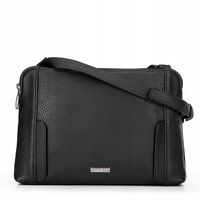 WITTCHEN damska torebka crossbody czarno - srebrna