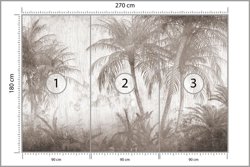 Fototapeta PALMY Las Tropikalny Tekstura Abstrakcja 270cm x 180cm zdjęcie 2