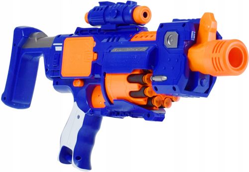 AUTOMATYCZNY BLASTER PISTOLET NASTRZAŁKI EVA Z MAGAZYNKIEM WYRZUTNIA PIANKI na Arena.pl