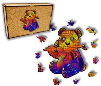 Puzzle Drewniane dla dzieci i dorosłych Panda w pudełku drewnianym