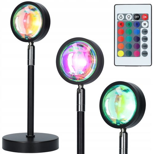 LAMPA ZACHÓD SŁOŃCA Lampka Sunset Lamp Projektor Wschód - Imitujaca Słońce na Arena.pl