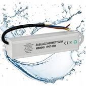 Zasilacz LED 12V 60W 5A wodoodporny IP67 hermetyczny do taśmy LED i