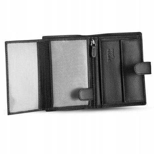 Portfel męski skórzany czarny pionowy skóra naturalna ochrona RFID na Arena.pl