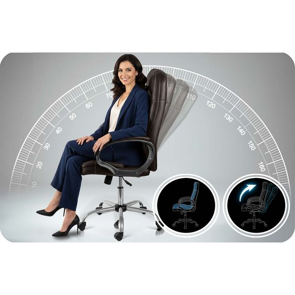 Fotel biurowy obrotowy Sofotel ciemny brąz zdjęcie 12