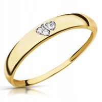 ZŁOTY PIERŚCIONEK ZARĘCZYNOWY 333 8K CYRKONIA r20