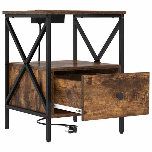 Szafka Nocna z szufladą Wędzony dąb 41.5 x 40.5 x 55 cm na Arena.pl