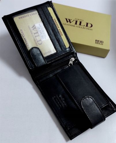 Portfel Męski Skórzany mały czarny ALWAYS WILD ELEGANCKI prezent na Arena.pl