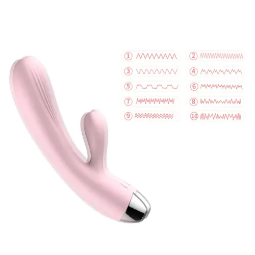 Wibrator- B - Series, Silicone Vibrator Pink USB 10 Function / Heating na Arena.pl