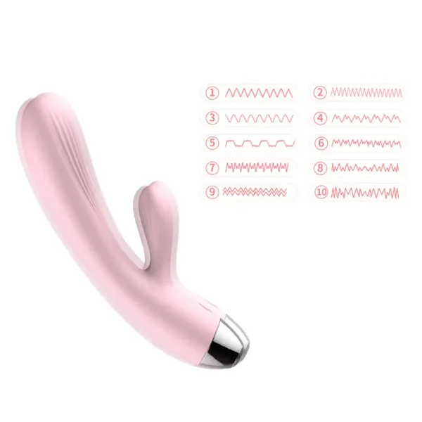 Wibrator- B - Series, Silicone Vibrator Pink USB 10 Function / Heating zdjęcie 3