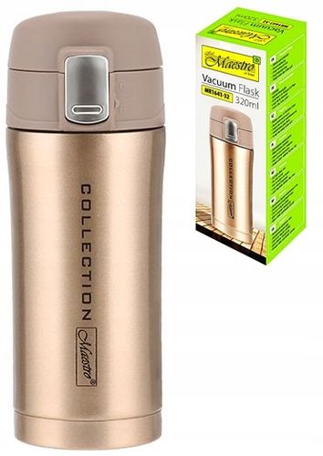 TERMOS KUBEK TERMICZNY BIDON STALOWY 320 ml ZŁOTY na Arena.pl