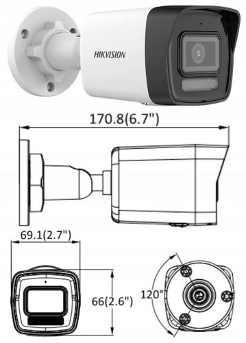 Zestaw monitoringu IP Hikvision 2x DS-2CD1043G2-LIU 4Mpx Światło Hybrydowe na Arena.pl
