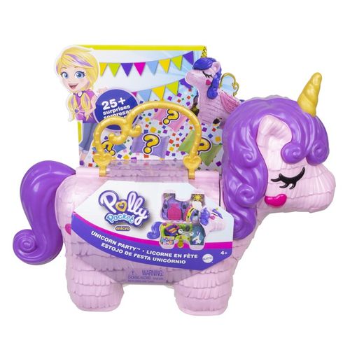 POLLY POCKET JEDNOROŻEC WALIZKA PINIATA UNICORN PARTY ZESTAW FIGURKI GVL88 na Arena.pl