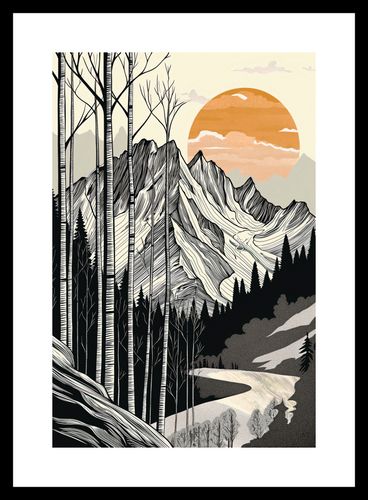 Plakat 20x30cm Drzeworys Górski na Arena.pl