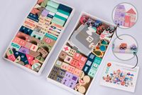 DREWNIANE KLOCKI ZESTAW DROGA MIASTO 115 ELEMENTÓW MATA POJAZDY AKCESORIA