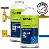 ZESTAW DO NAPEŁNIANIA KLIMATYZACJI Z R134a 2x GAZ CZYNNIK CHŁODNICZY WĘŻYK