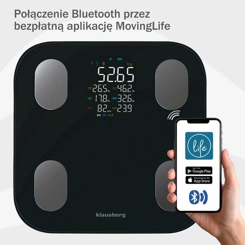 analityczna waga łazienkowa smart ios android klausberg kb-7854 na Arena.pl