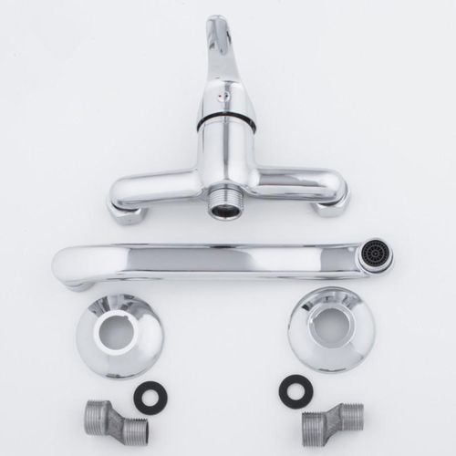 BATERIA KUCHENNA ŚCIENNA KRAN OBROTOWY DŁUGI CHROM na Arena.pl