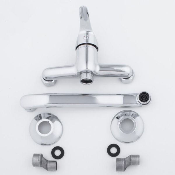 BATERIA KUCHENNA ŚCIENNA KRAN OBROTOWY DŁUGI CHROM zdjęcie 6