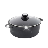 de Buyer Garnek niski ze szklaną pokrywą 28cm Aluminium
