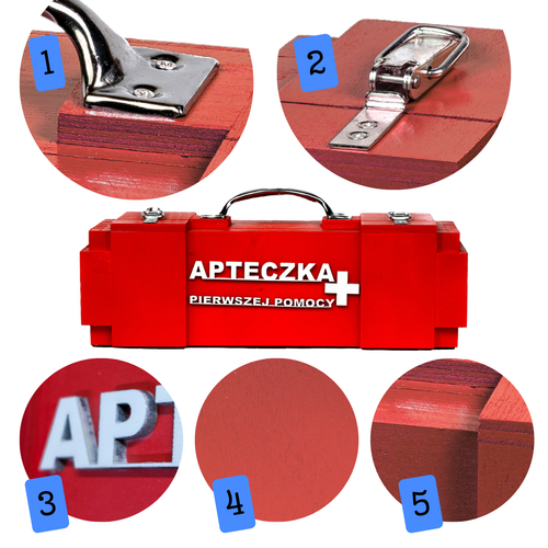 PREZENT DLA LEKARZA pielęgniarki Masywna Mocna drewniana skrzynka akcesoria na Arena.pl