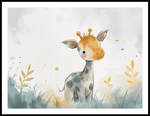 Plakat 80x60cm Mała Żyrafka na Arena.pl