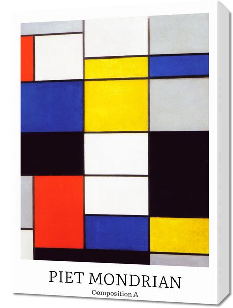 Obraz 50x70cm Design Composition 2, Mondrian Vintage do Salonu zdjęcie 1