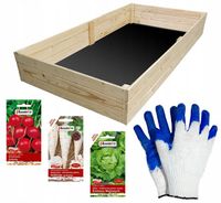 Warzywniak EKO skrzynia zielnik 200x100x27 + nasiona warzyw + rękawiczki