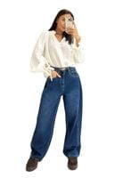 WIYA JEANSY spodnie z szeroką nogawką S