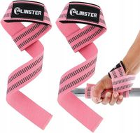Paski do podnoszenia ciężarów martwego ciągu kulturystyczne 2szt Różowe