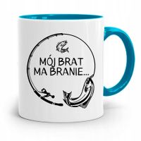 Kubek Błękitny Prezent Mój Brat Ma Branie Z Nadrukiem Ze Zdjęciem