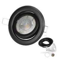 Zestaw 1x oprawa LUMO1 mat czarny+ LED GU10 5W neutralna biała PREMIUM