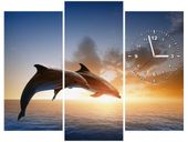 90CM 70 ZEGAR 3 ELEM DELFINY SCIENNY DRUK