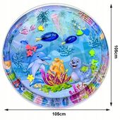 Dmuchana Mata Wodna Sensoryczna Dla Niemowląt Okragla Mata XXL Duza 105cm