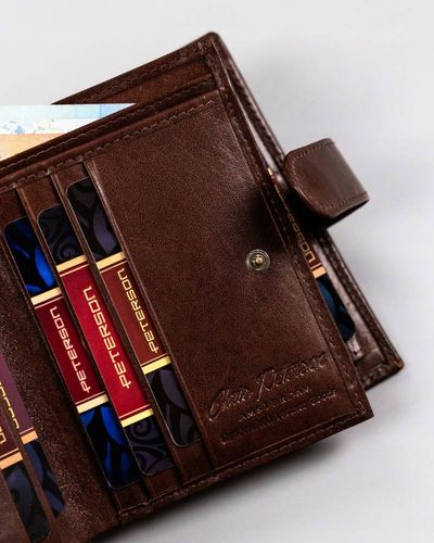 elegancki, duży portfel męski ze skóry naturalnej - peterson na Arena.pl