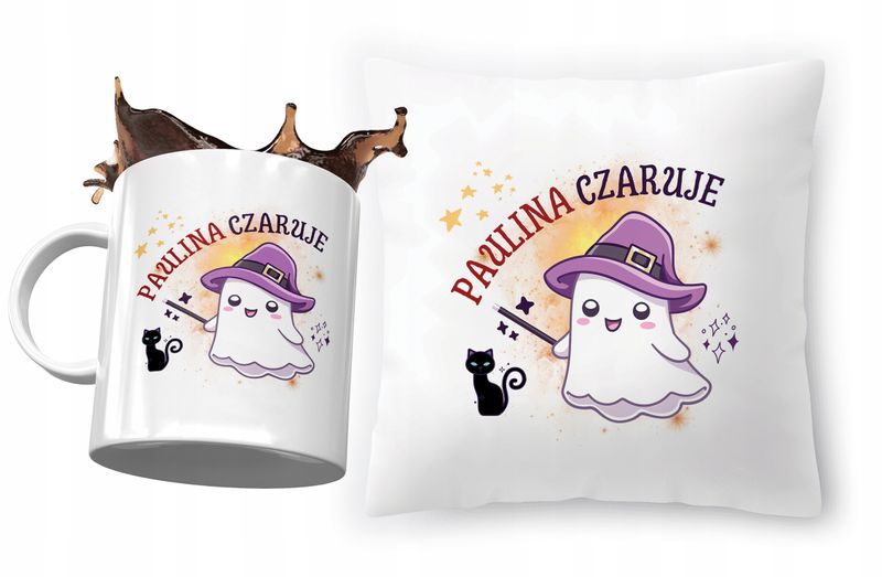 Zestaw Dla Pauliny Poduszka + Kubek Dla Dziecka Z Nadrukiem Ze Zdjęciem zdjęcie 1