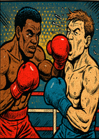 Opłatek na tort Boks Bokser Bokserzy Walka Ring A4